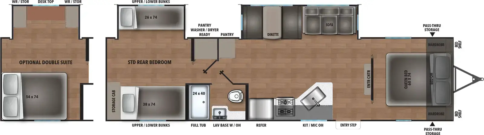 Northern Spirit Dlx & Compact 5320BEDS Floorplan